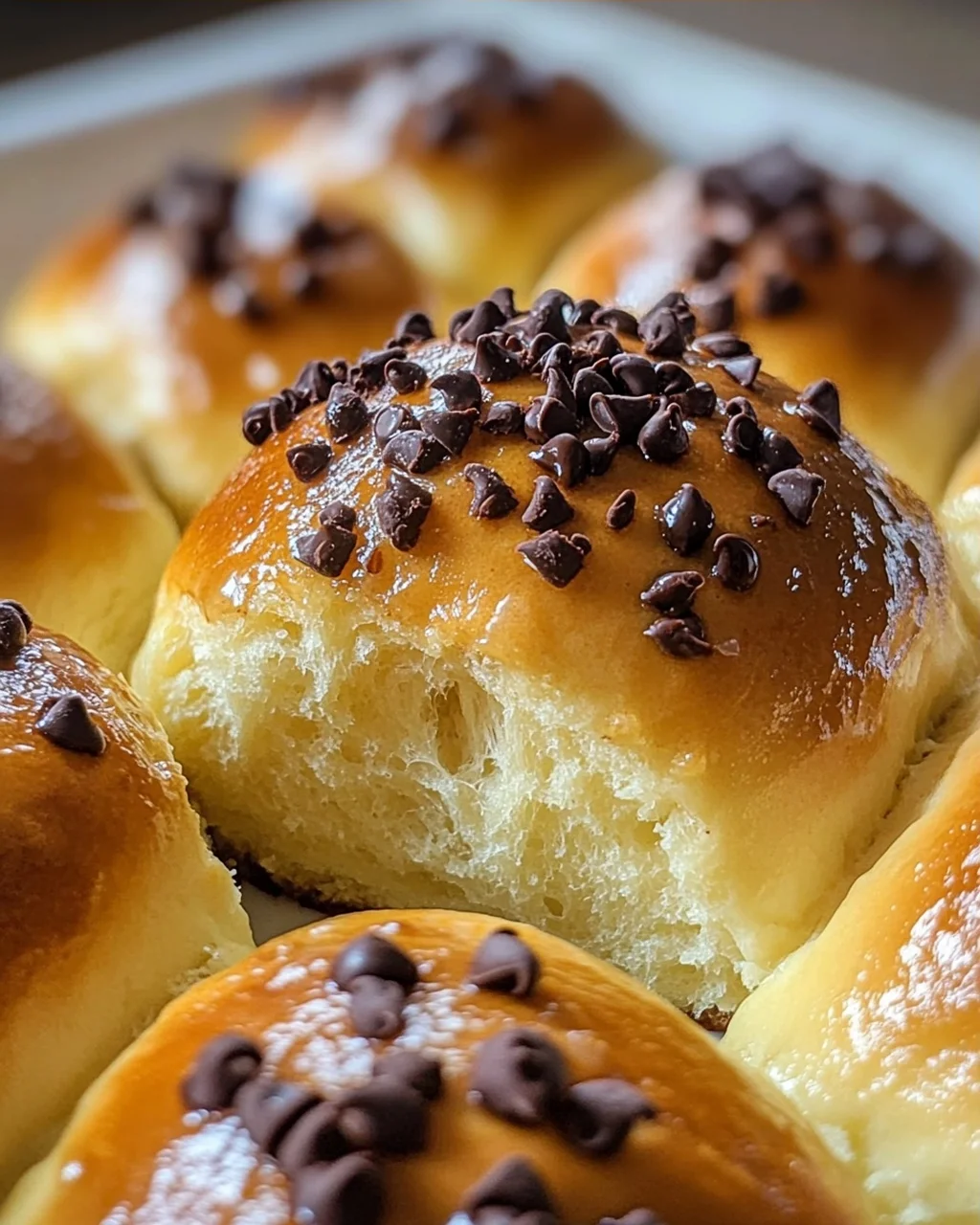 Fluffige und weiche Schokobrötchen aus Hefeteig