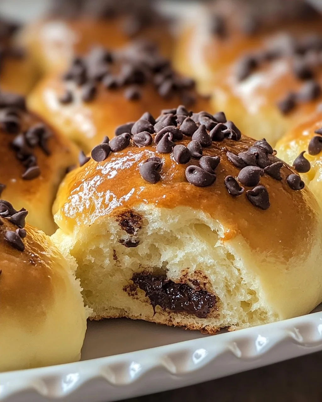 Fluffige und weiche Schokobrötchen aus Hefeteig