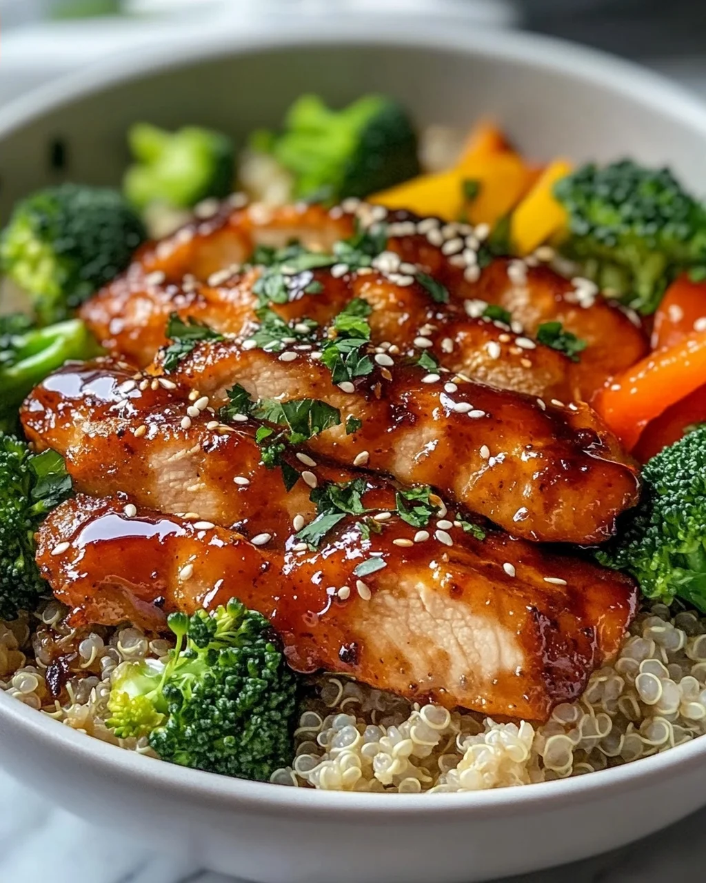 Gesunde Sticky Chicken Bowls – Lecker und Nährstoffreich!