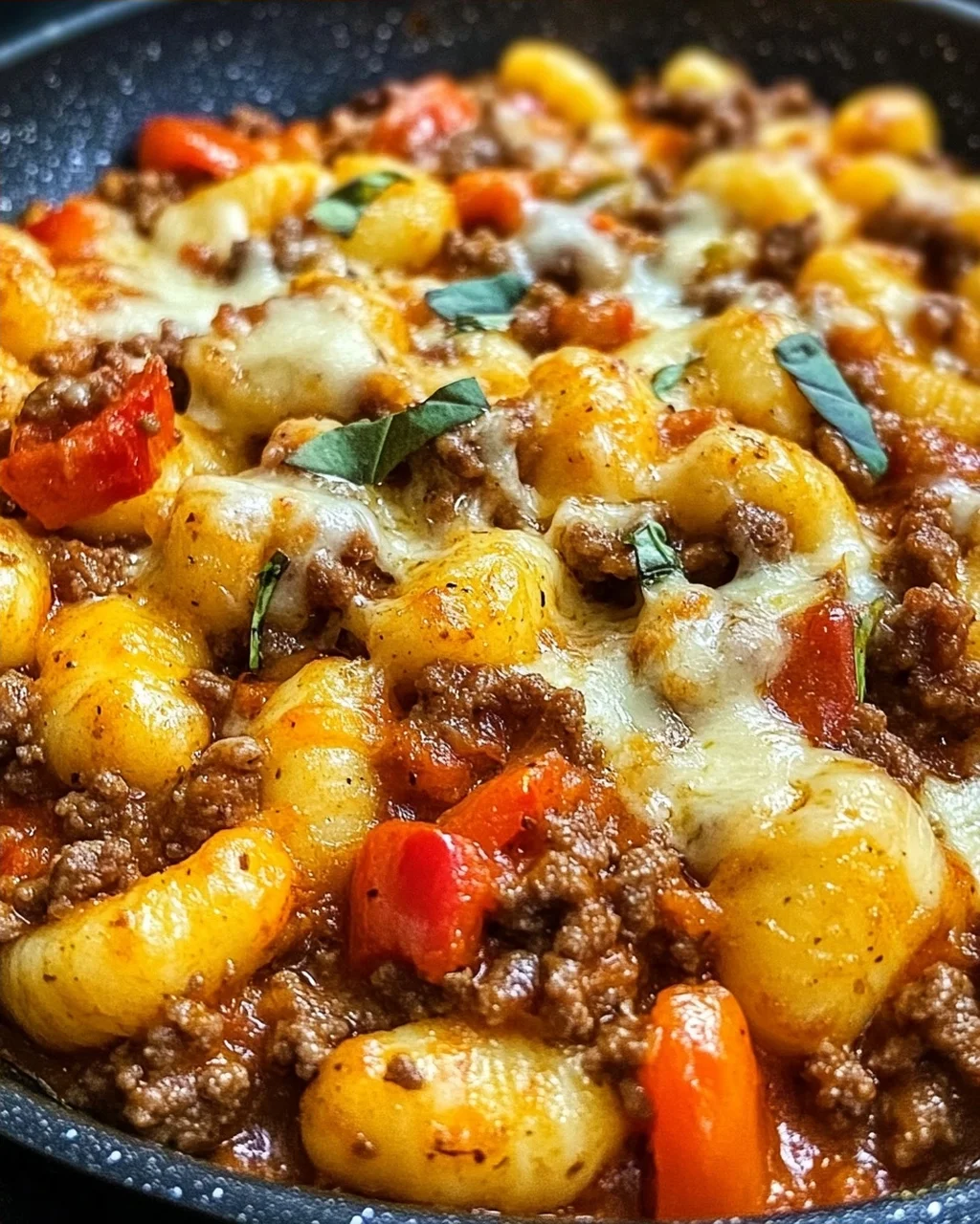 Gnocchi Pfanne mit Hackfleisch und Paprika