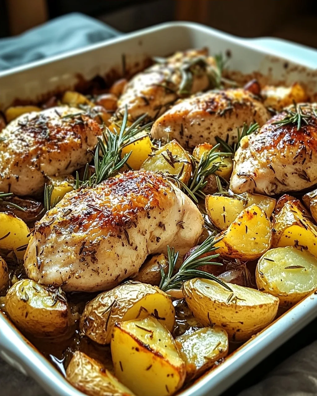 Hähnchen-Rosmarinkartoffel-Blech