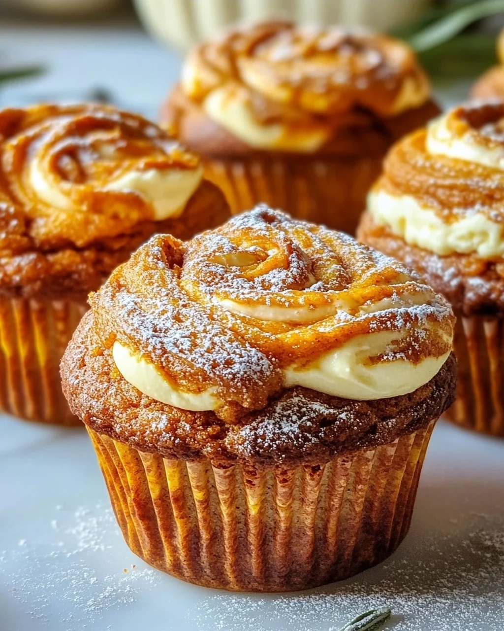 Kürbis Frischkäse Swirl Muffins: Saftig & unwiderstehlich!