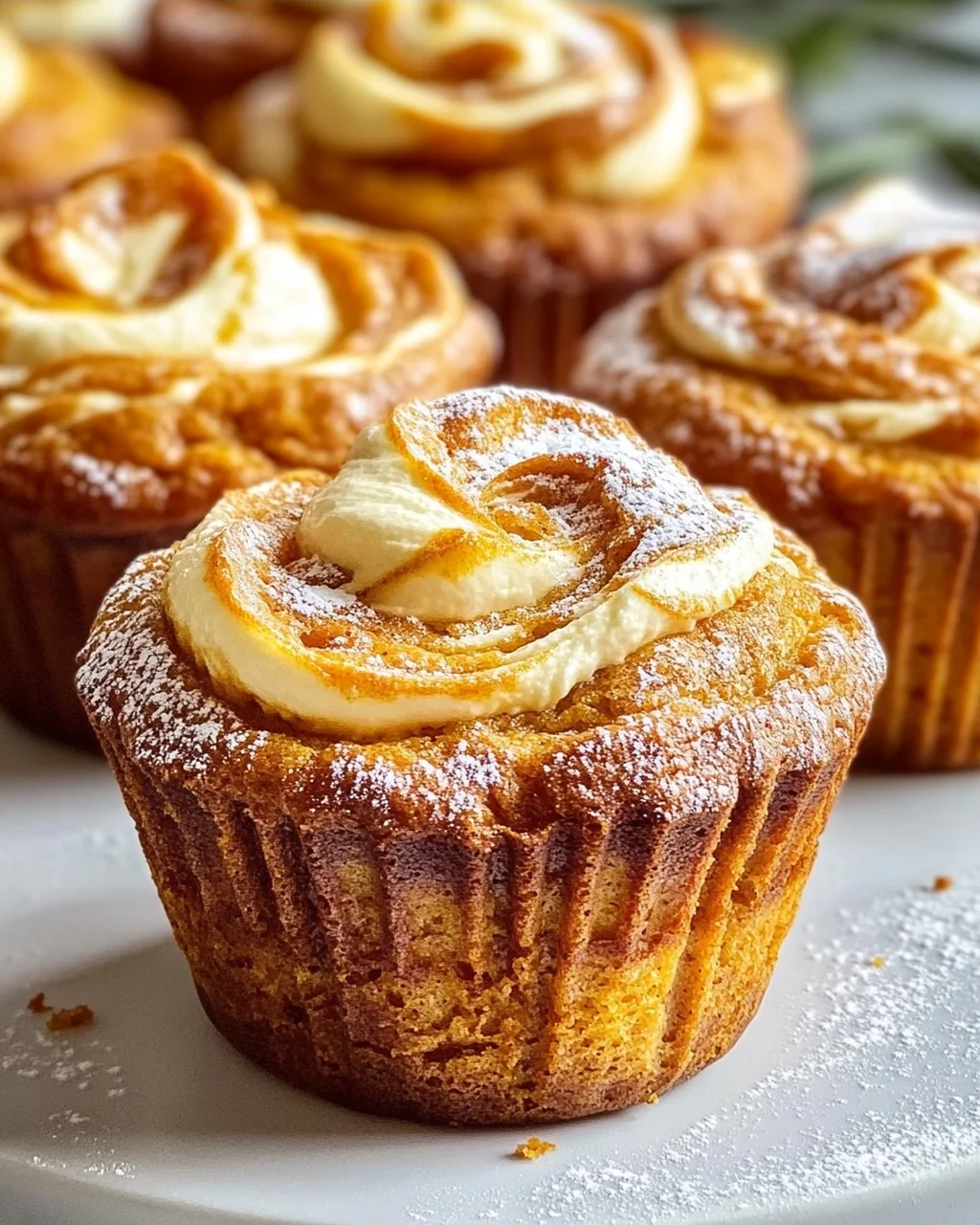 Kürbis Frischkäse Swirl Muffins: Saftig & unwiderstehlich!