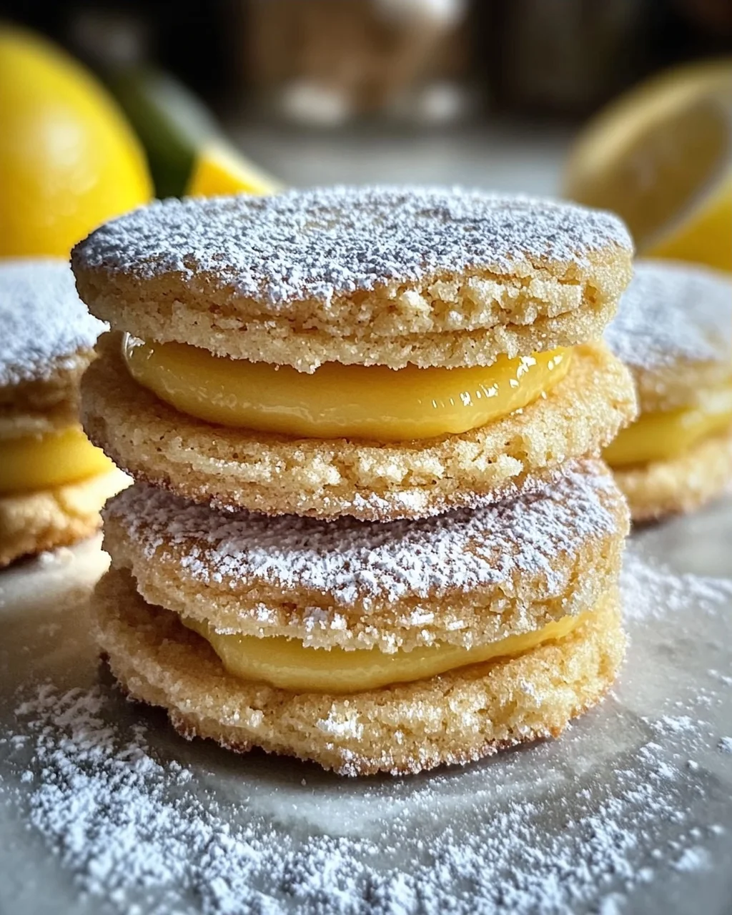 Leckere Zitronenkekse - Plätzchen mit Lemoncurd
