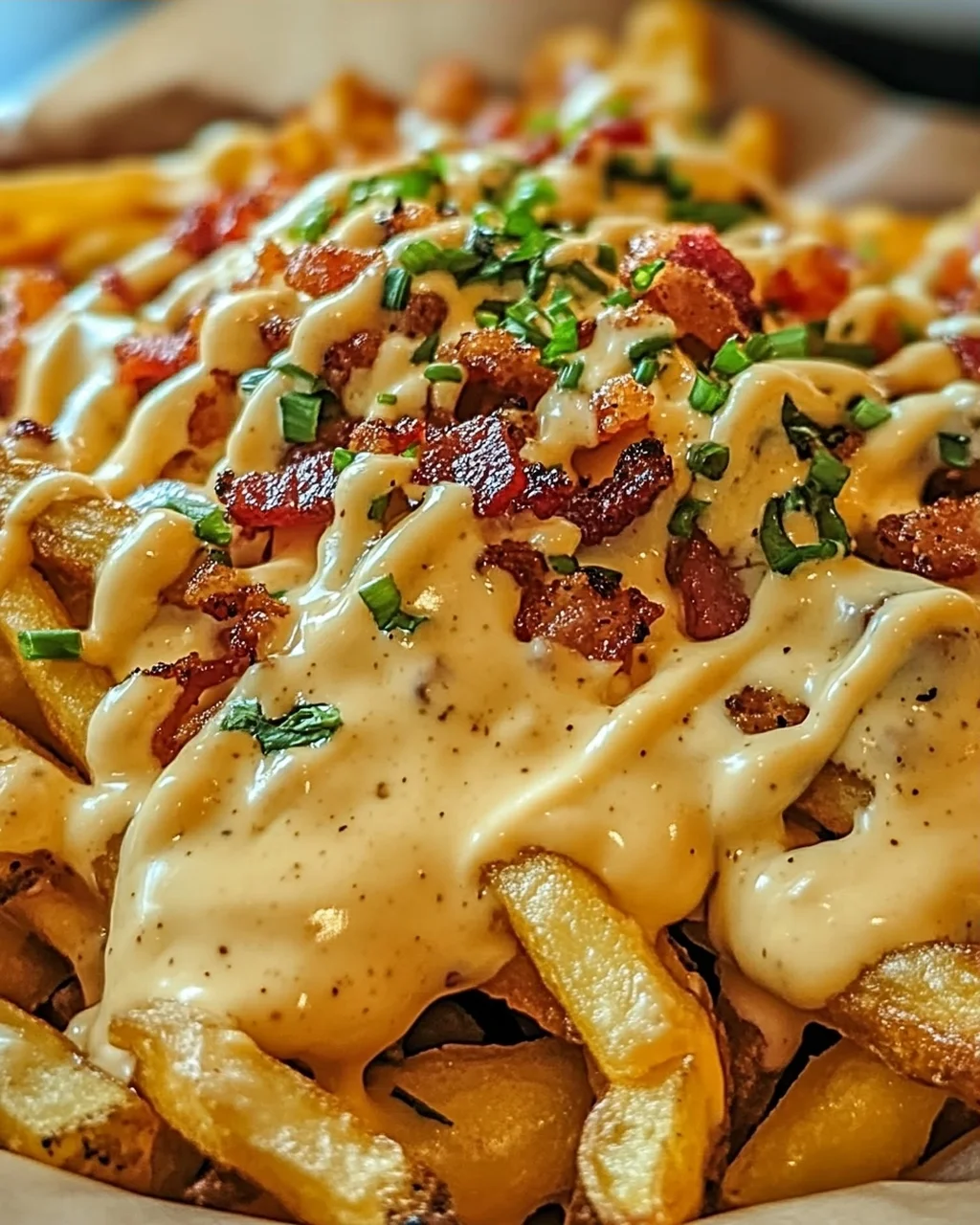 Louisiana Voodoo Pommes mit Käse-Sauce