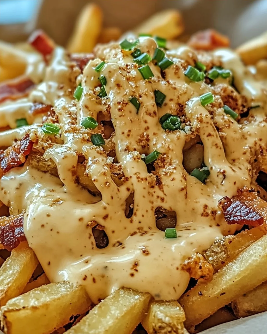 Louisiana Voodoo Pommes mit Käse-Sauce