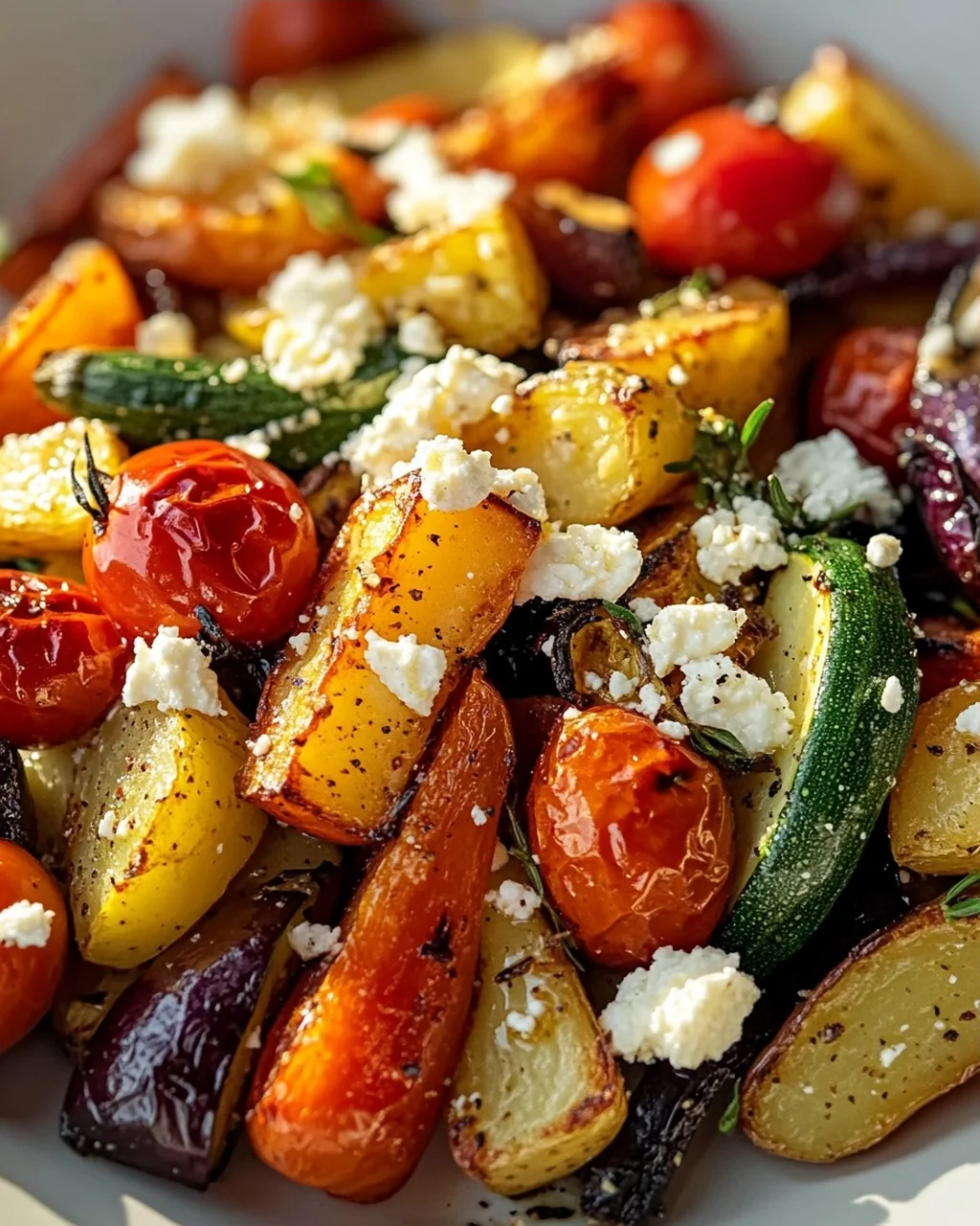 Ofengemüse: Kartoffeln, Feta & Knoblauch – rustikal & aromatisch