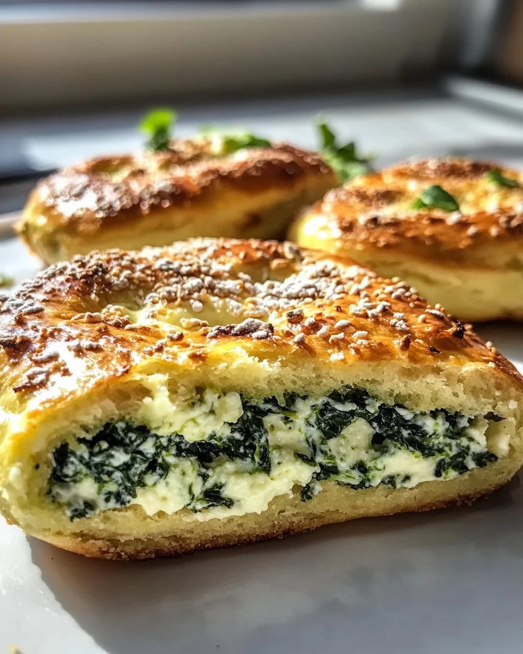 Protein-Packed Spinach Cottage Cheese Flagels Delight