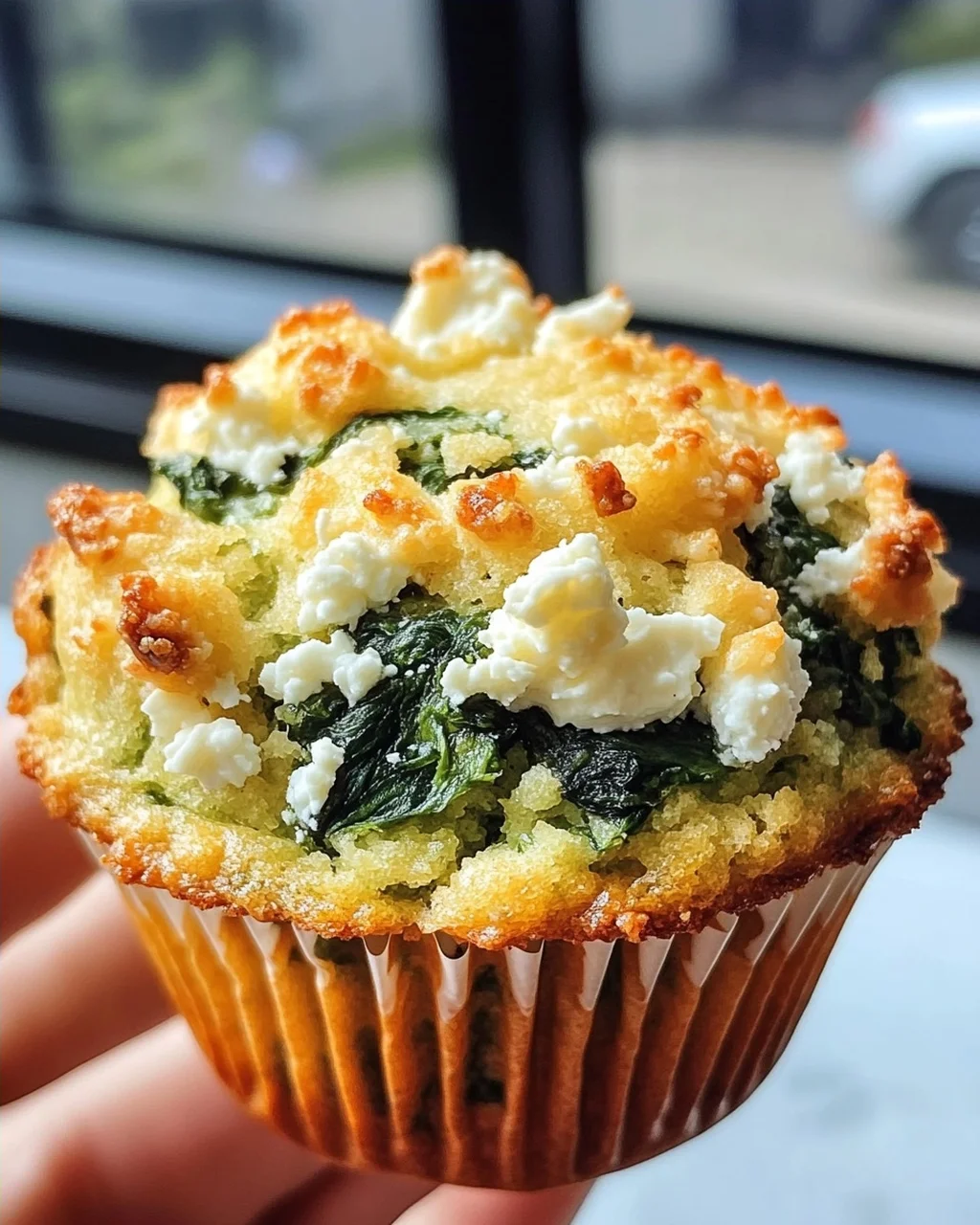 Spinat-Feta-Muffins mit doppelt Käse und Crunch