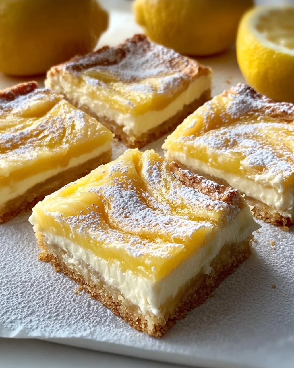 Best Cream Cheese Swirl Lemon Bars - Tangy & Sweet Treat
