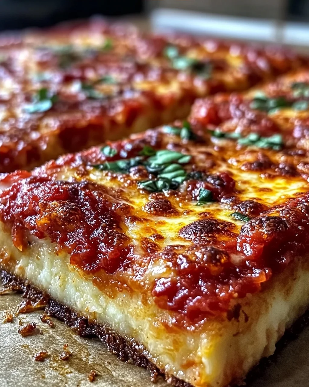 Crispy Detroit-Stil Pizza für Zuhause zaubern