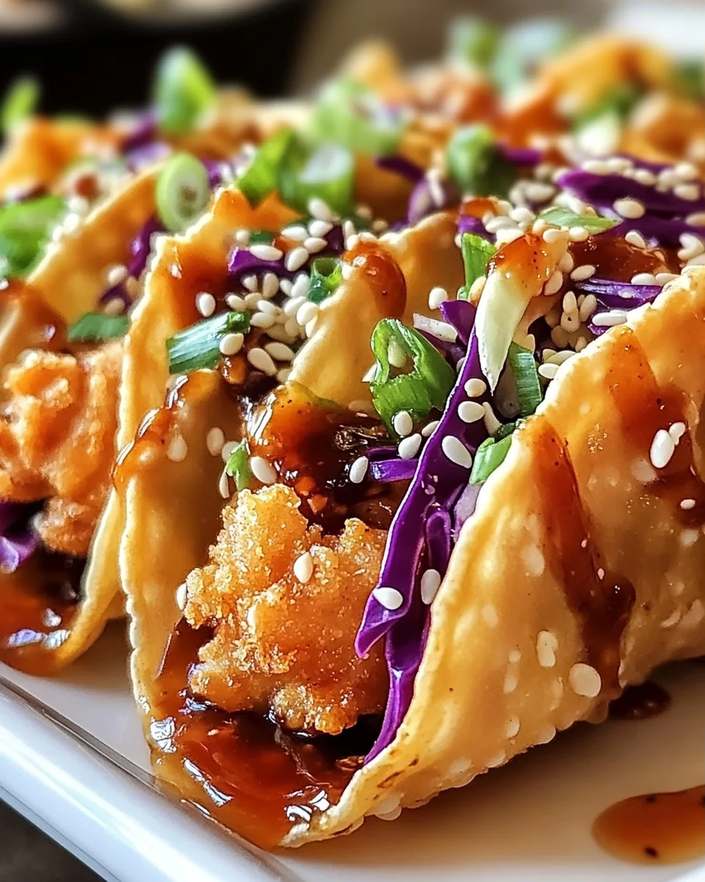 Crispy Hähnchen Wonton Tacos für den perfekten Snack