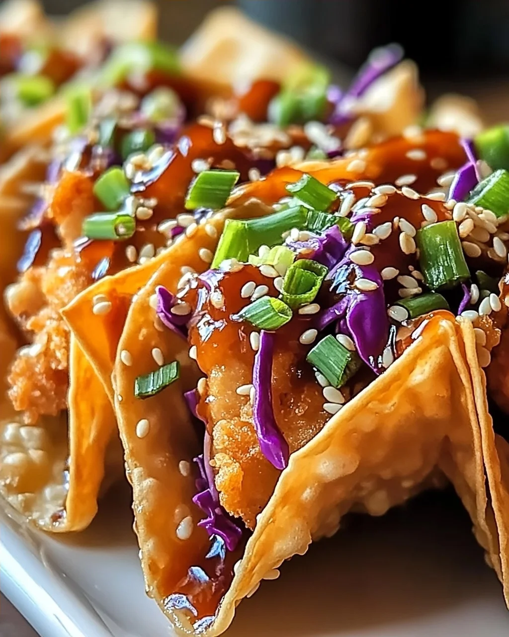 Crispy Hähnchen Wonton Tacos für den perfekten Snack