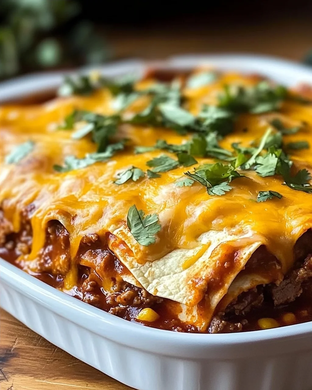 Dutch Oven Rindfleisch Enchilada Auflauf für Gemütliche Abende