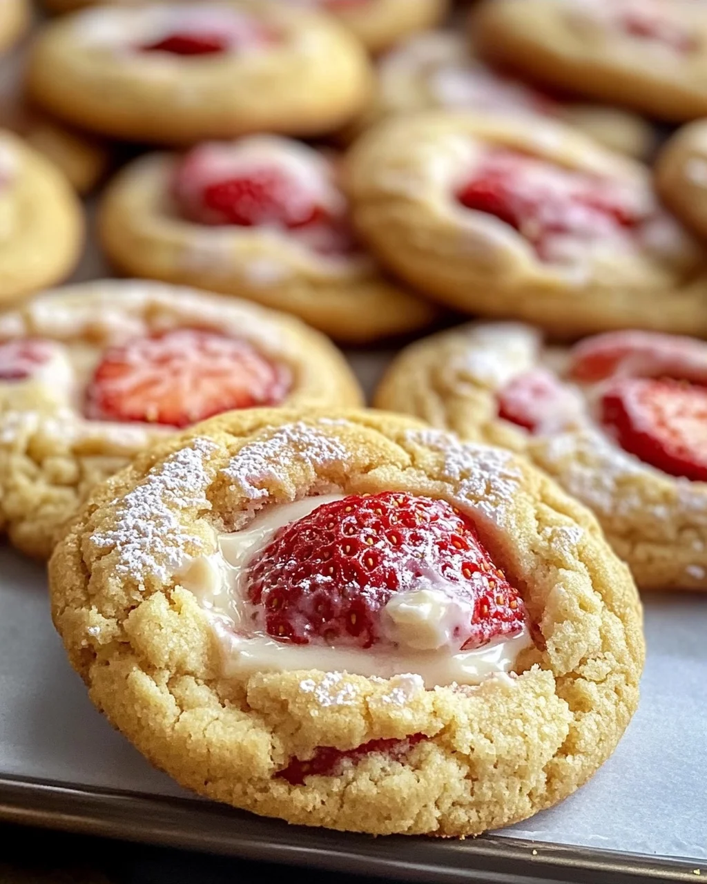 Erdbeer-Käsekuchen-Kekse