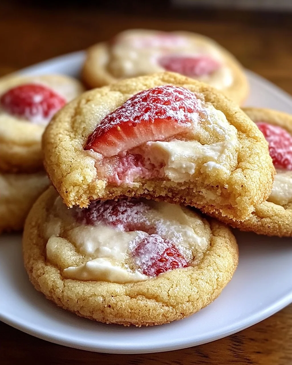 Erdbeer-Käsekuchen-Kekse