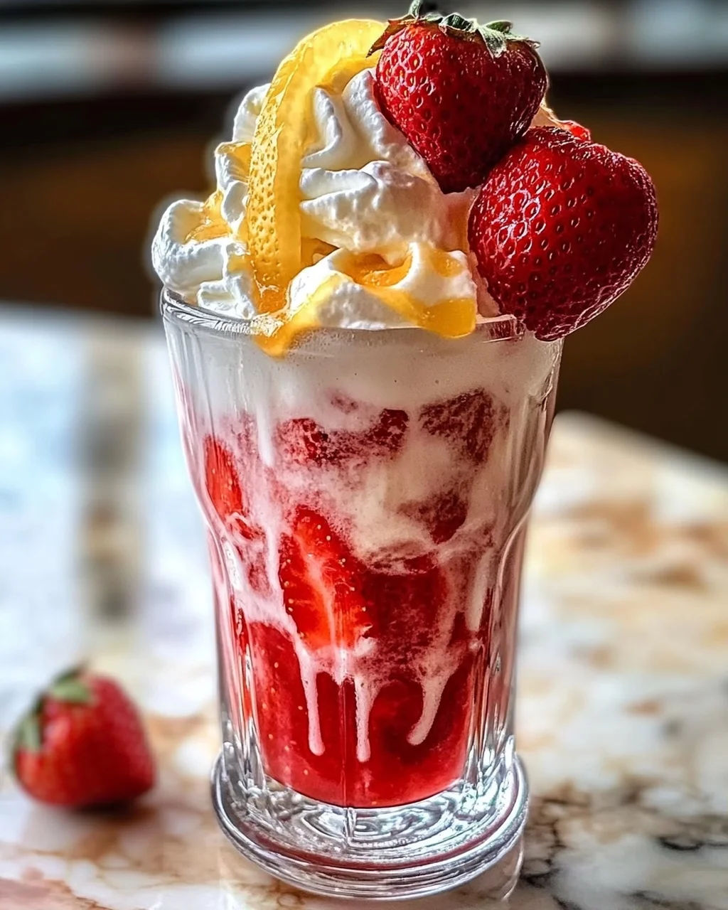 Erdbeerkuchen Schmutzige Limonade für heiße Tage
