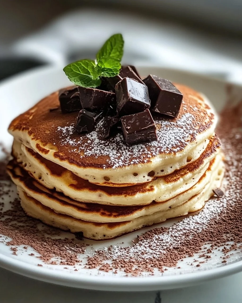 Fluffige Quark-Pfannkuchen mit Schokolade