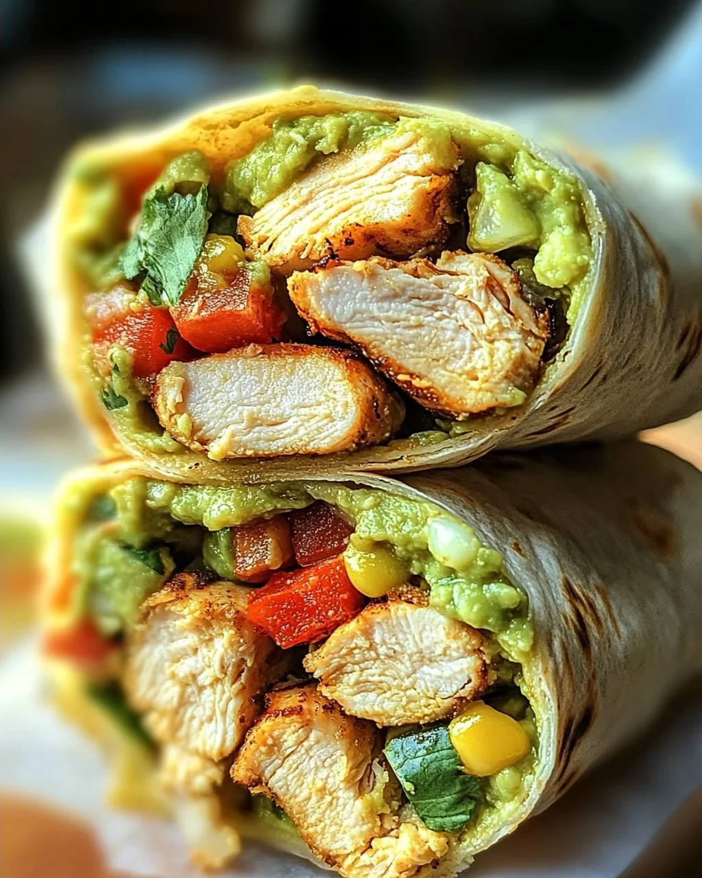 Guacamole Chicken Wraps