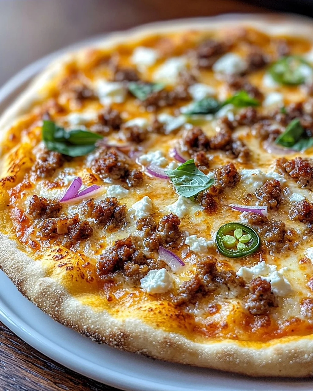 Hot Sausage Feta Honey Pizza – Süß & Würzig genießen!