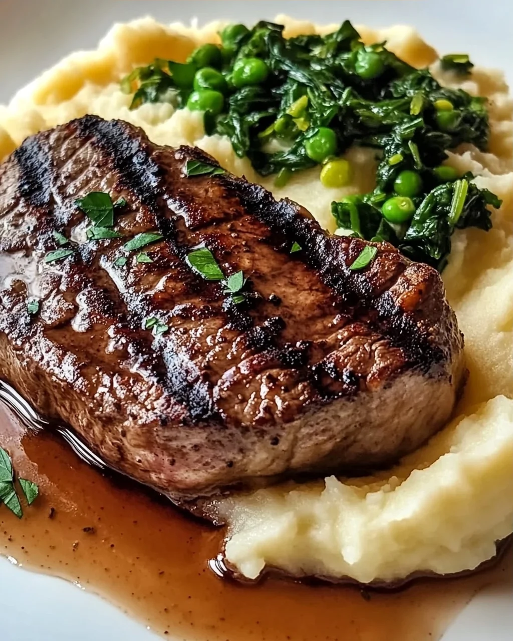 Irenischer Whiskey-Steak mit cremigem Colcannon-Püree