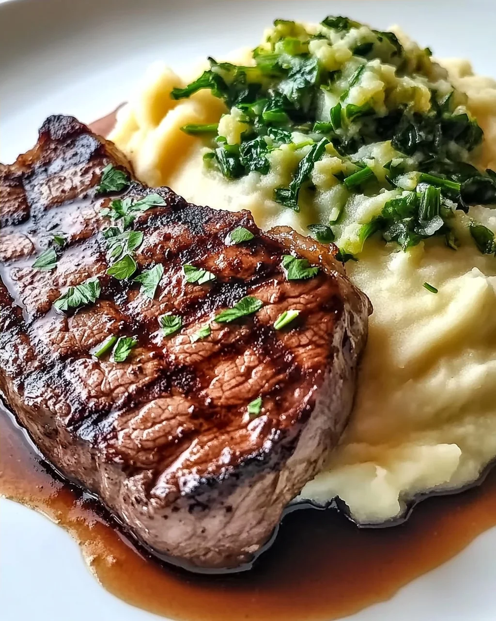 Irenischer Whiskey-Steak mit cremigem Colcannon-Püree