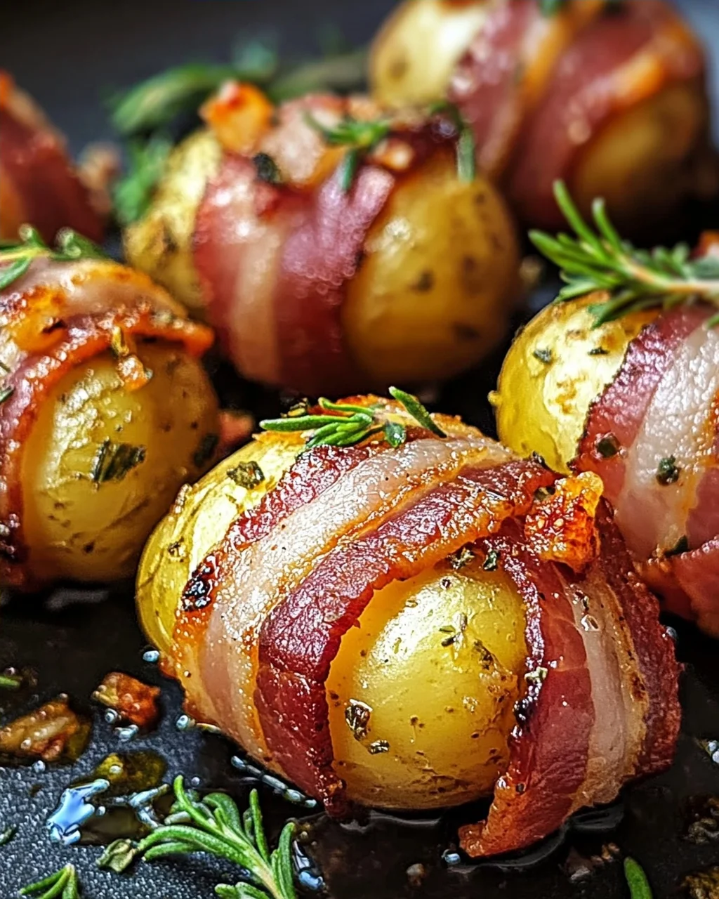 Kartoffeln im Speckmantel