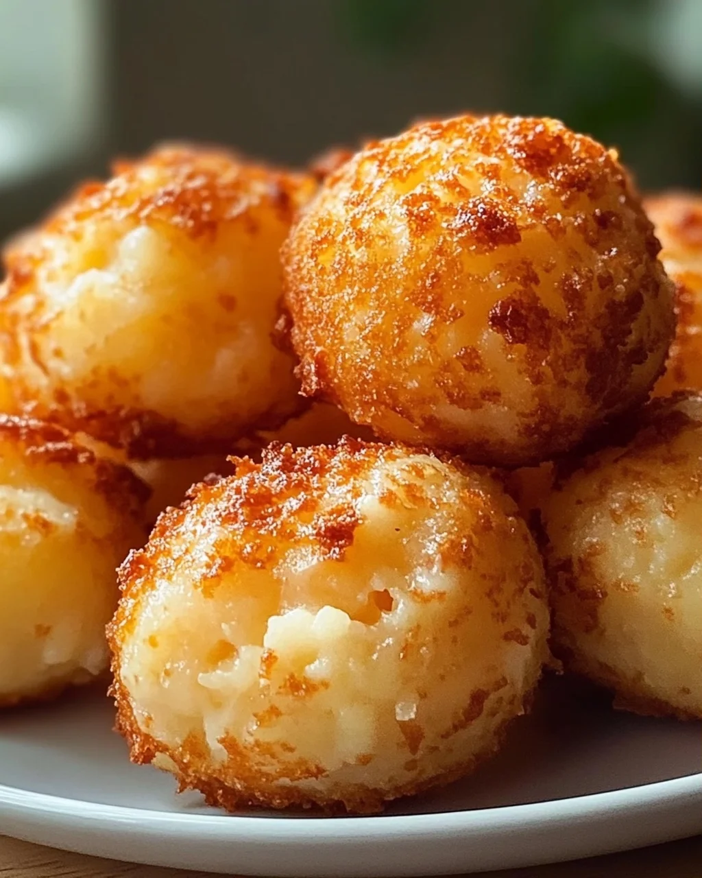 Käse-Kartoffelpüree-Bällchen aus der Heißluftfritteuse