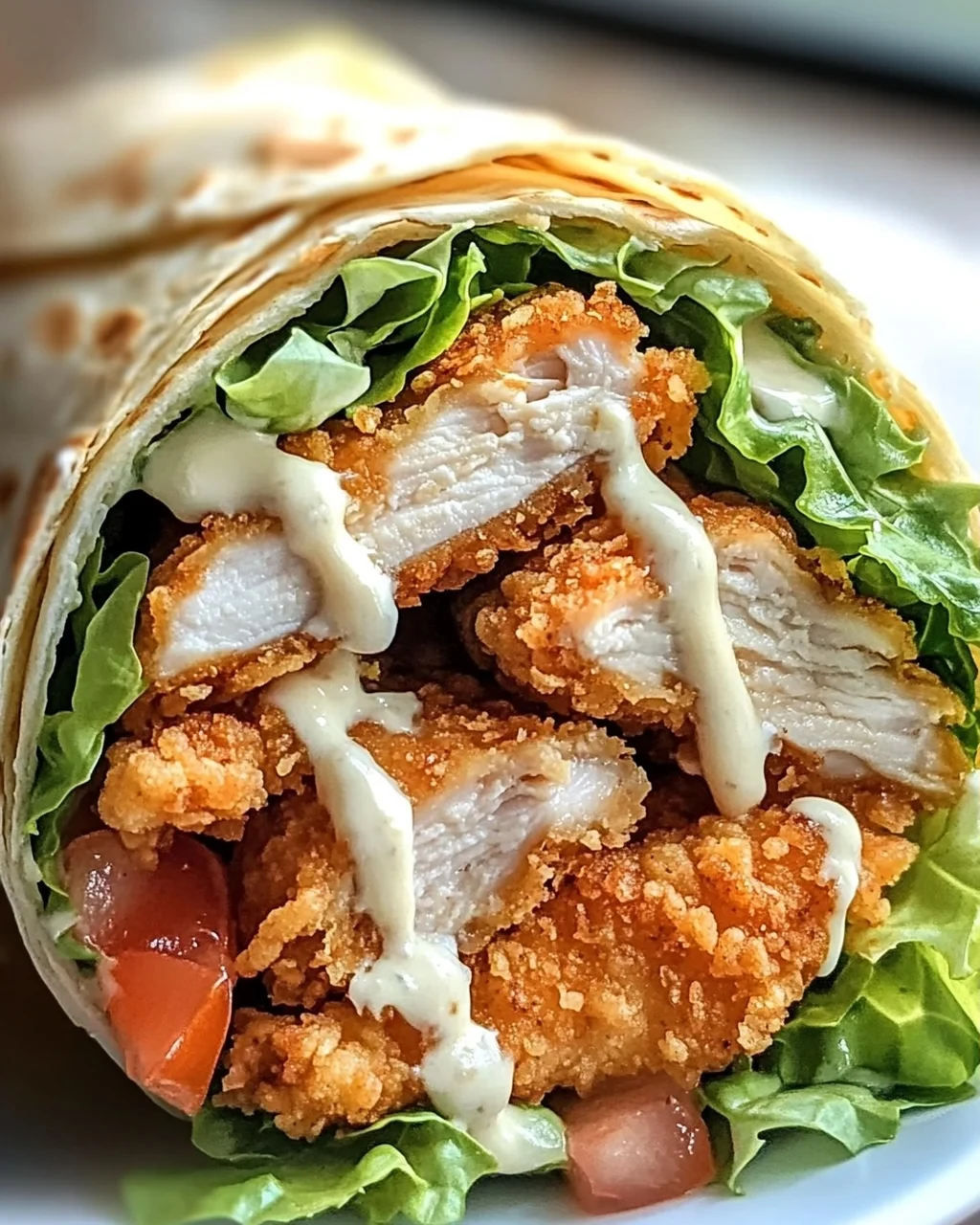 Knuspriger Chicken Ranch Snack Wrap