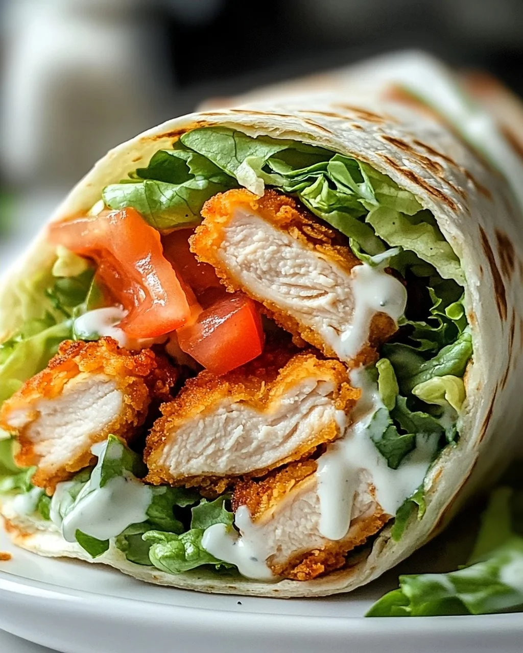 Knuspriger Chicken Ranch Snack Wrap
