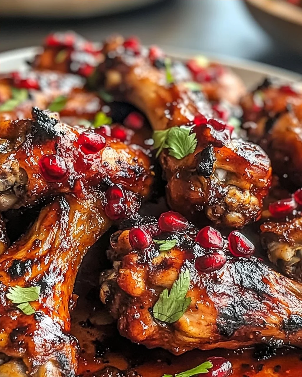 Rauchige Harissa- und Granatapfel-BBQ-Flügel für jeden Anlass