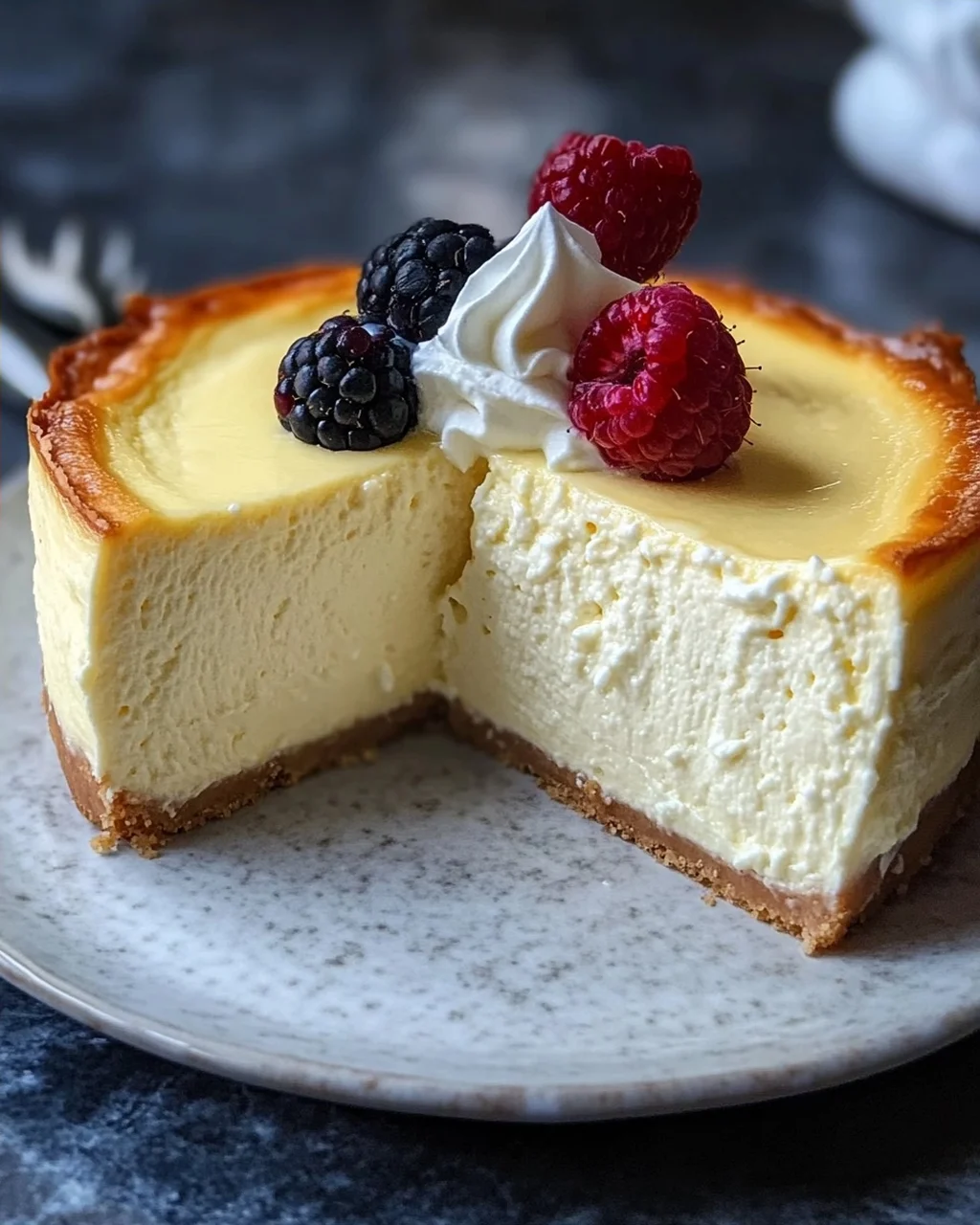Rezept für cremigen Käsekuchen ohne Boden