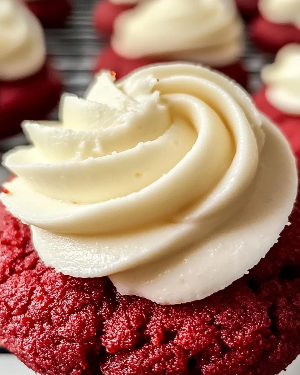 Rote Samtplätzchen mit Frischkäsefrosting ganz einfach