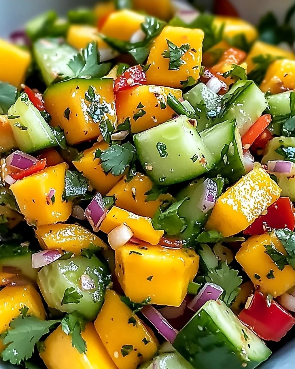 Thai Mango Gurkensalat für frische Genussmomente