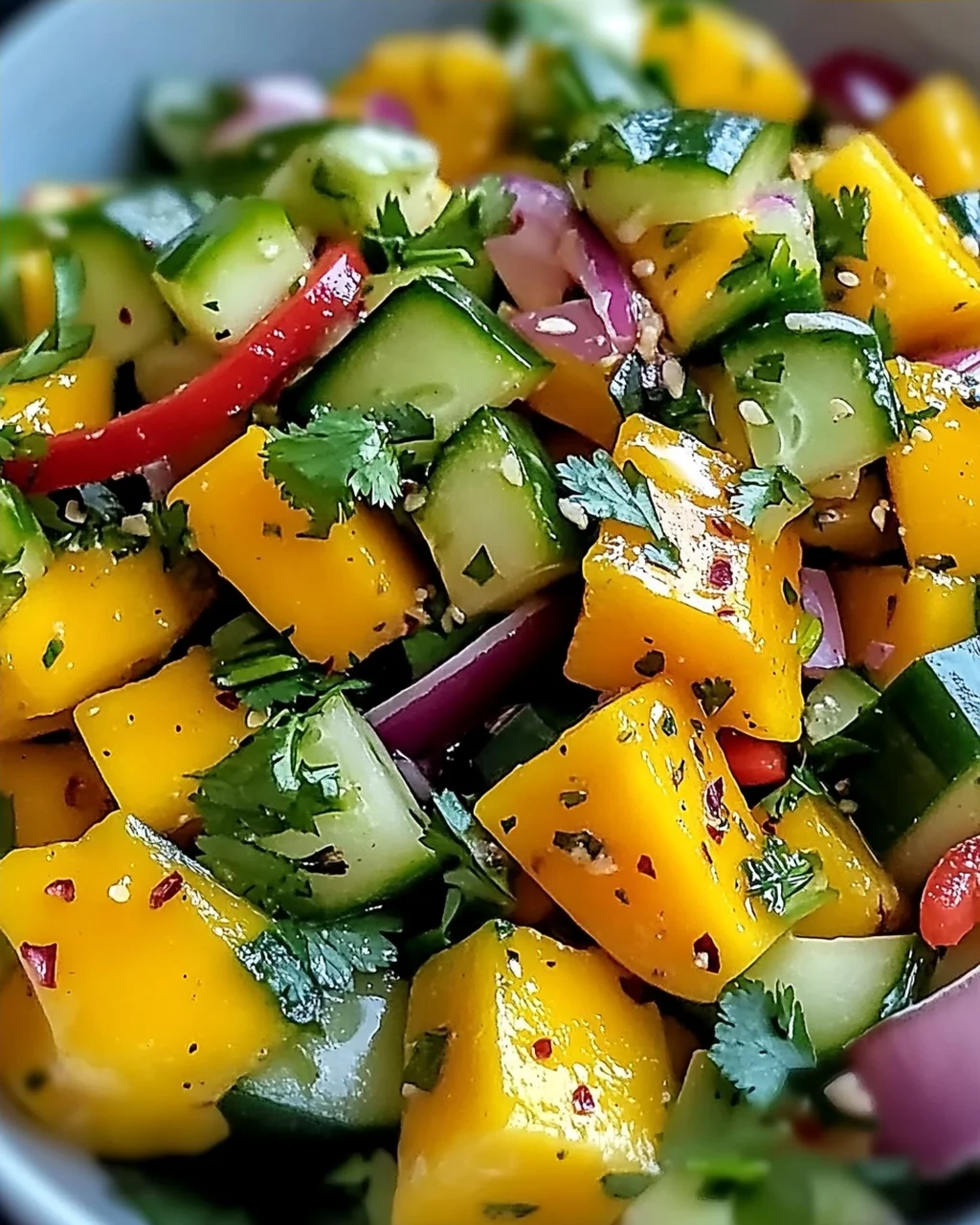 Thai Mango Gurkensalat für frische Genussmomente