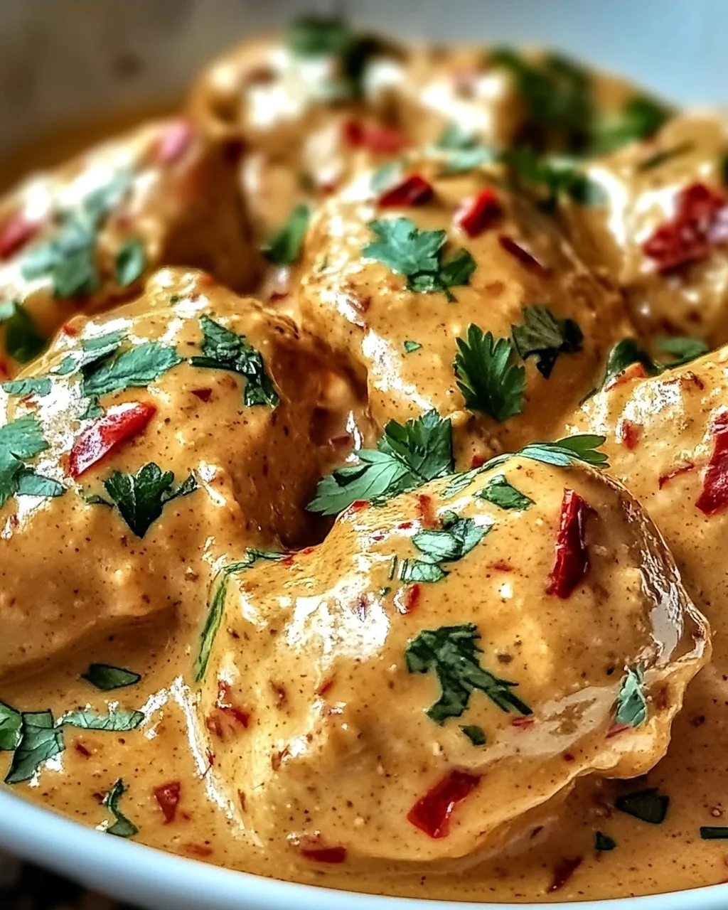 Thailändisches Erdnuss-Hühnchen im Slow Cooker