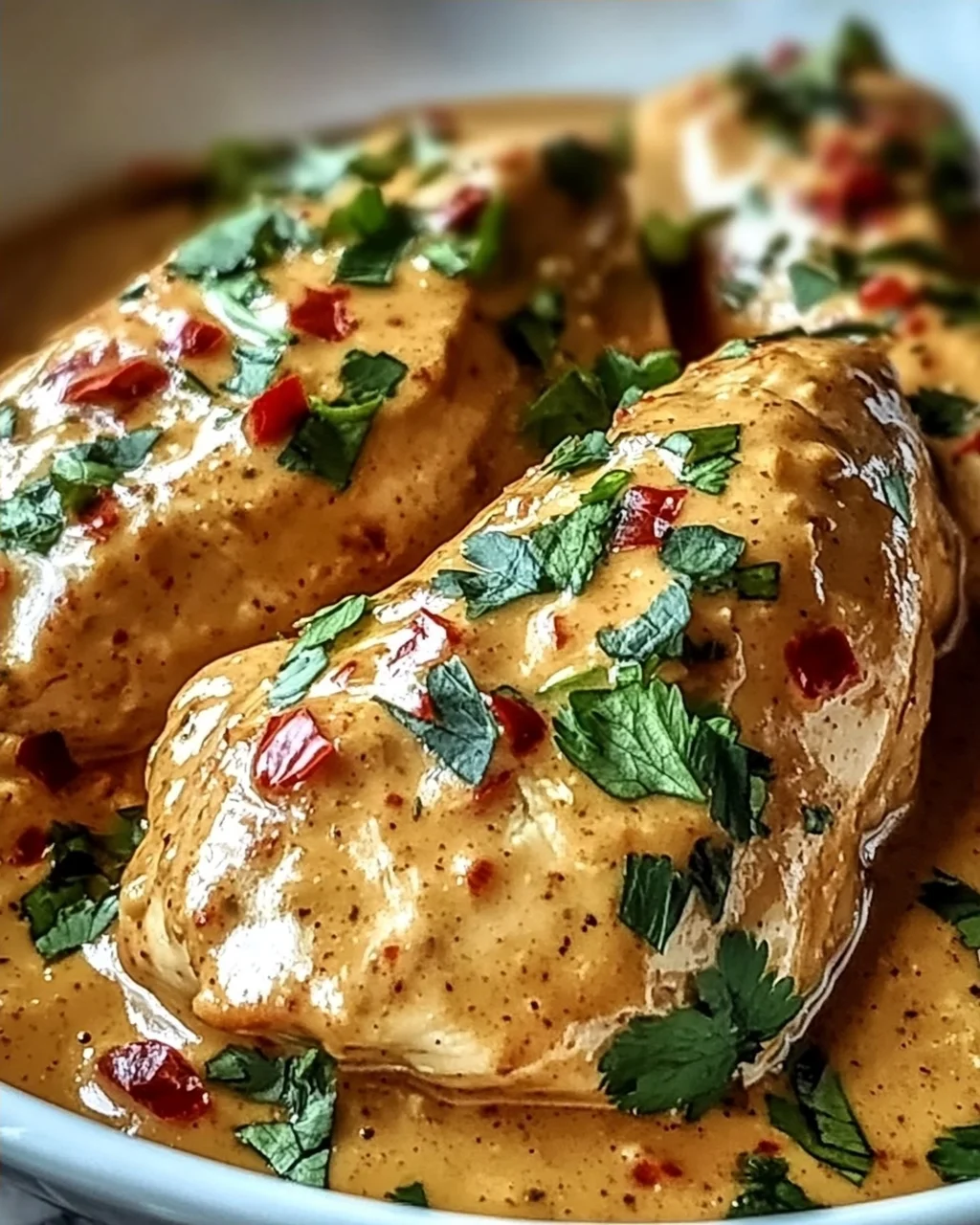 Thailändisches Erdnuss-Hühnchen im Slow Cooker