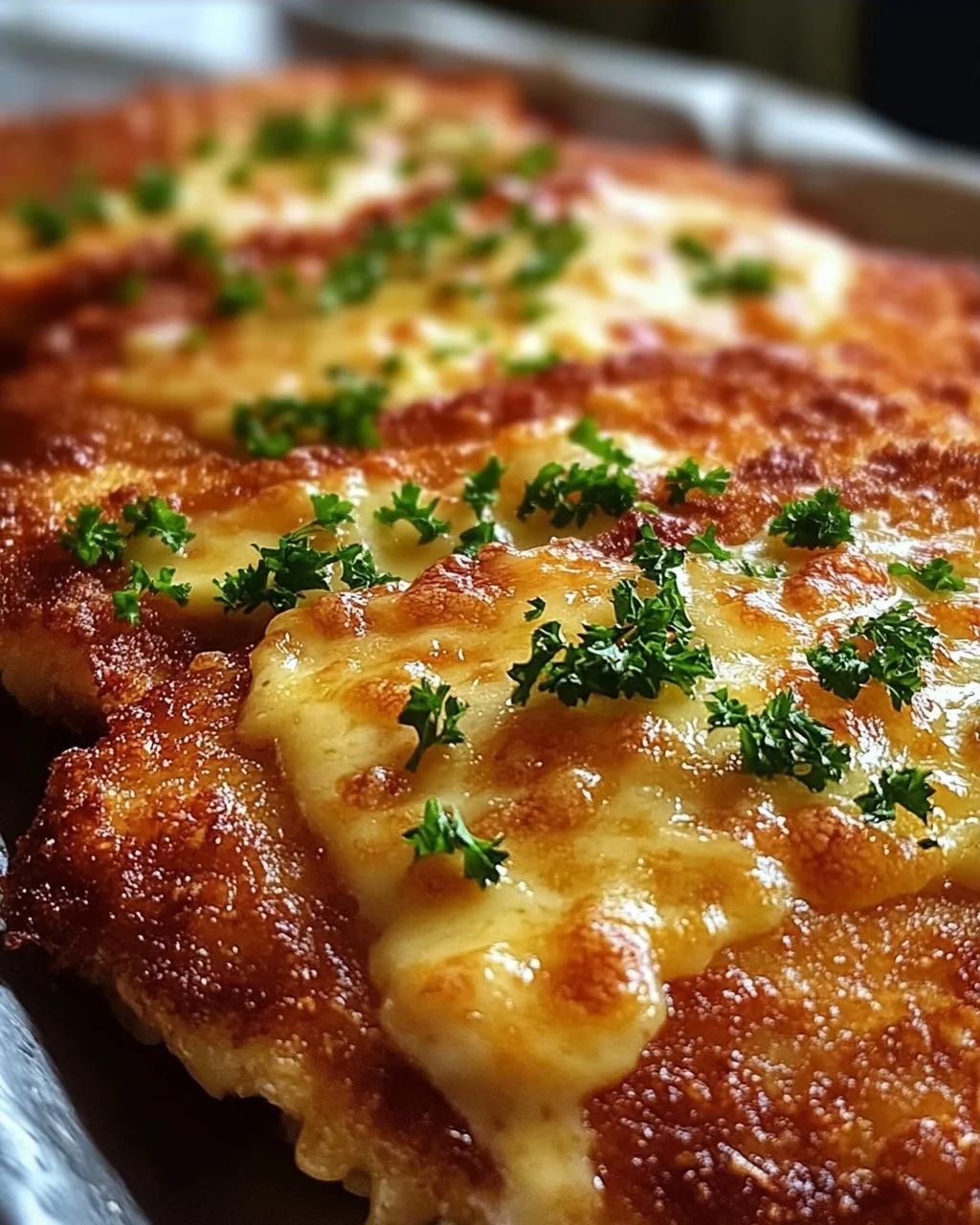 Überbackene Partyschnitzel