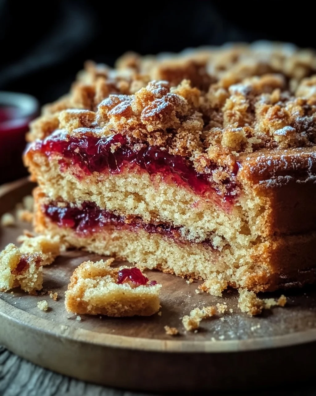 Winterlicher Spekulatius-Hefekuchen mit Marmelade
