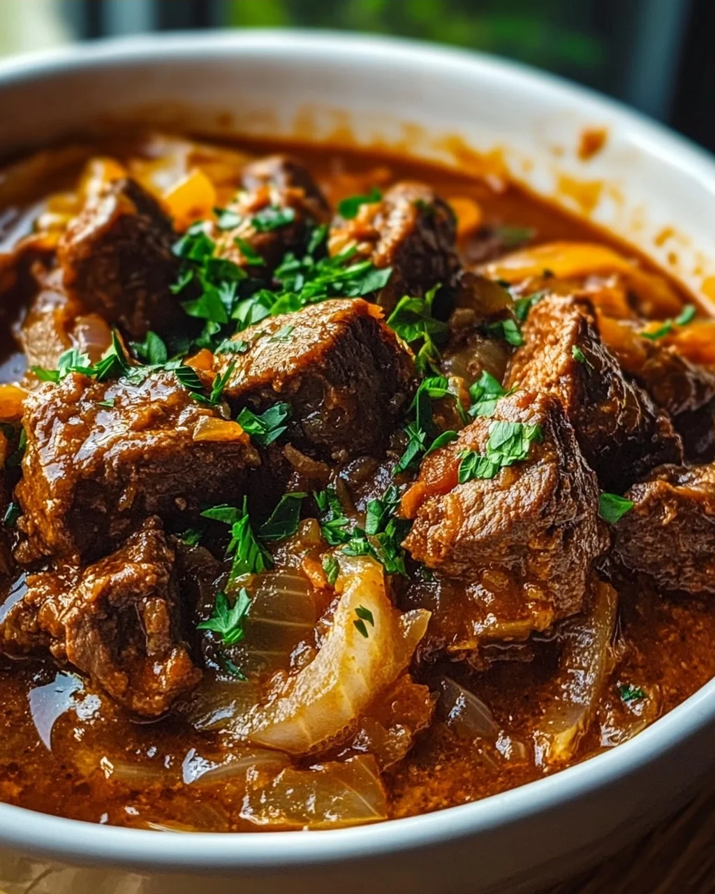 Zelny Gulasch: Herzhaftes Krautgulasch mit Rindfleisch